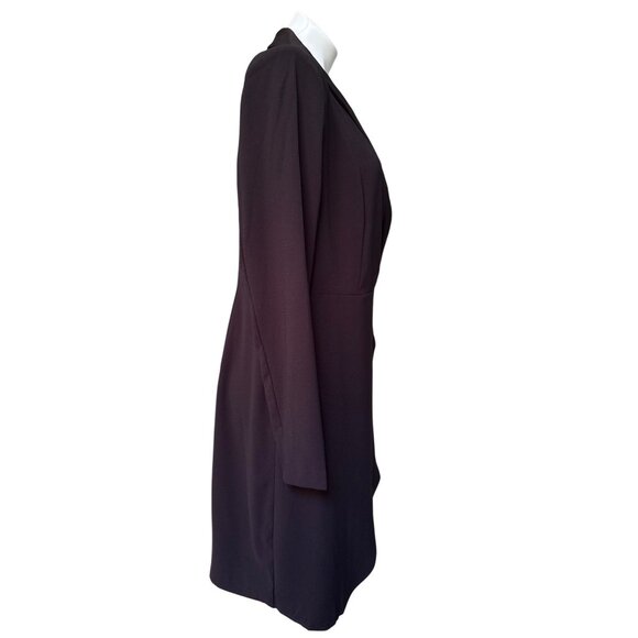 Tommy Hilfiger NWT $159 Black Shawl Collar Faux Wrap Dress, Women's SIze 12 - Picture 6 of 14